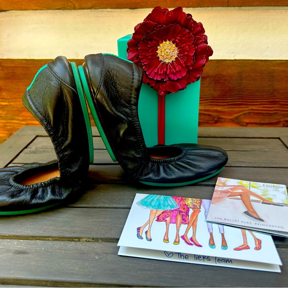 Matte Black Tieks Ballerina Flats